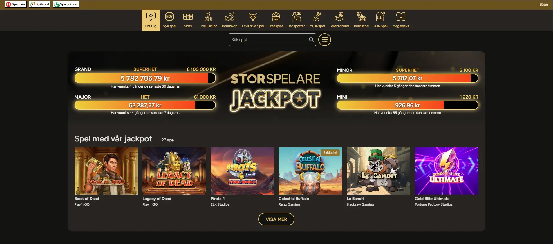 Storspelare cassino