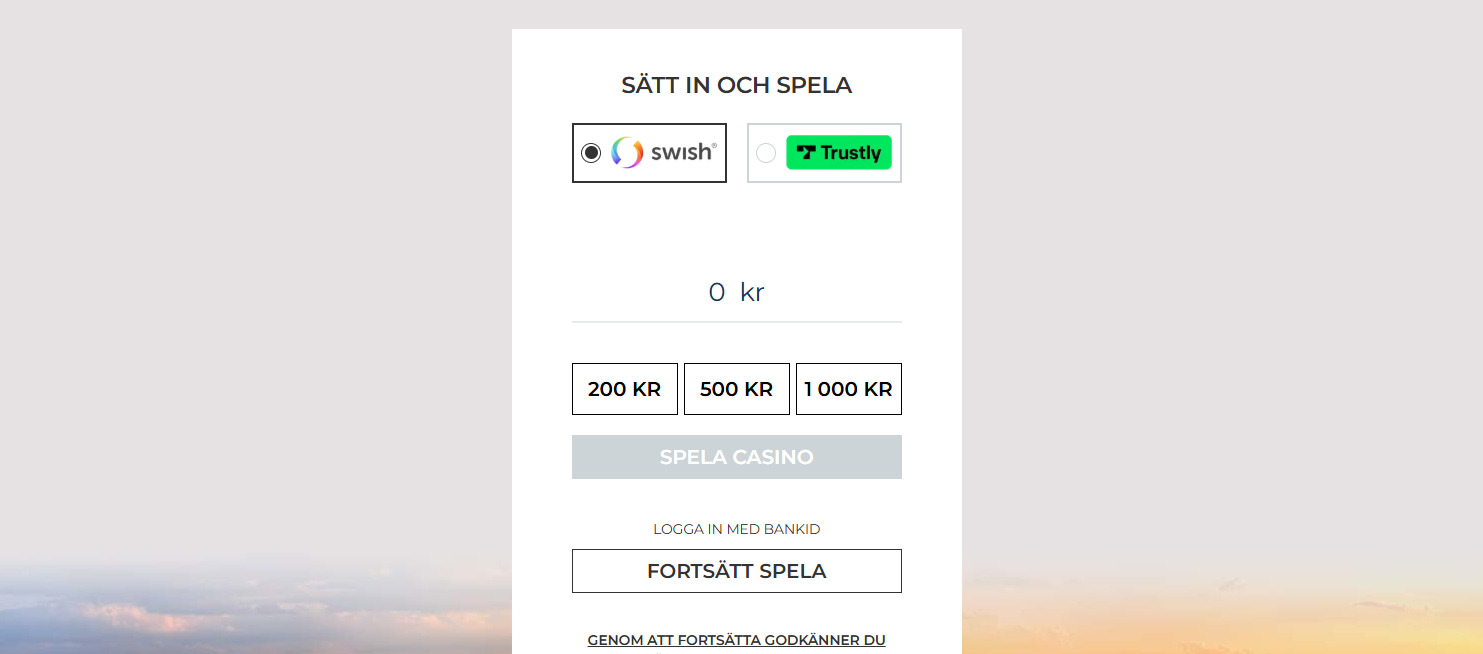NYSpins casino startsida