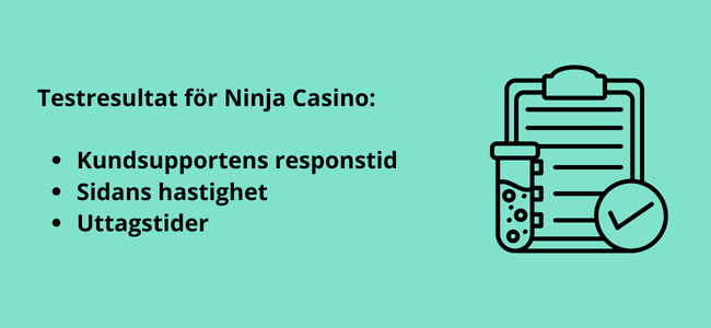 Testresultat för Ninja Casino