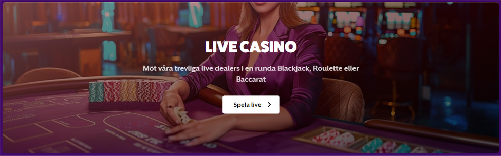 Live Casino på Frank & Fred.