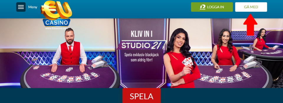 EUCasino startsida
