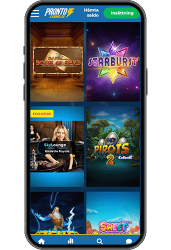Pronto Casino på mobilen