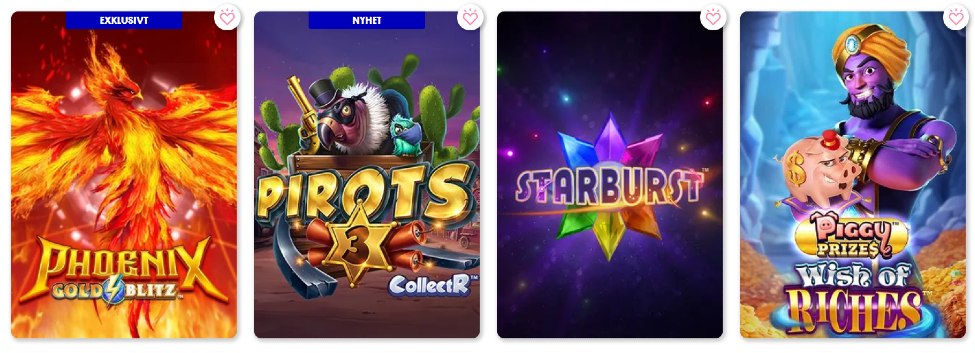 Spelautomater på Svenska Spel.