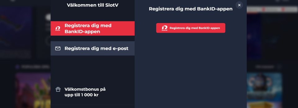 SlotV Casino BankID