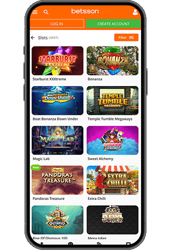 Betsson Casino på mobilen
