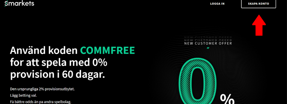 Smarkets startsida
