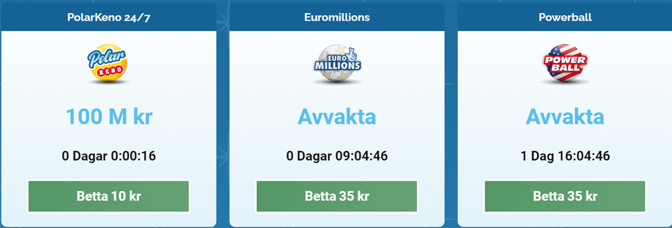 Lotterier på Polarlotto.