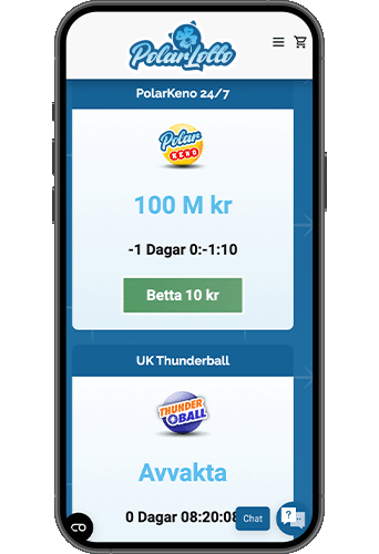 Polarlotto på mobilen